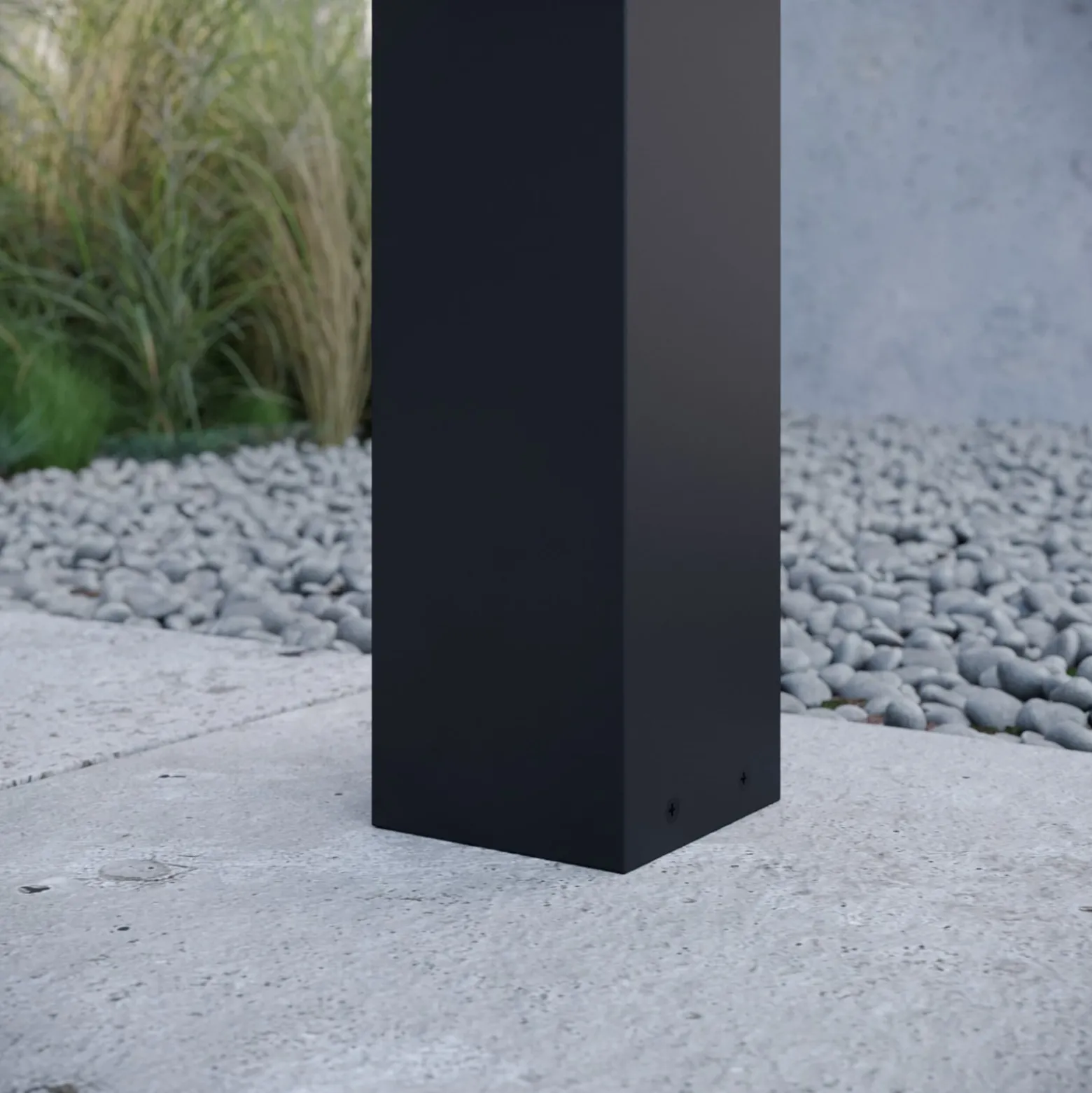 Lucande Wegeleuchte Kiran, 100 cm, Sensor, grau, IP44, E27