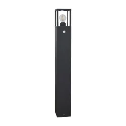 Lucande Wegeleuchte Klemens, 90 cm, Sensor, anthrazit, E27