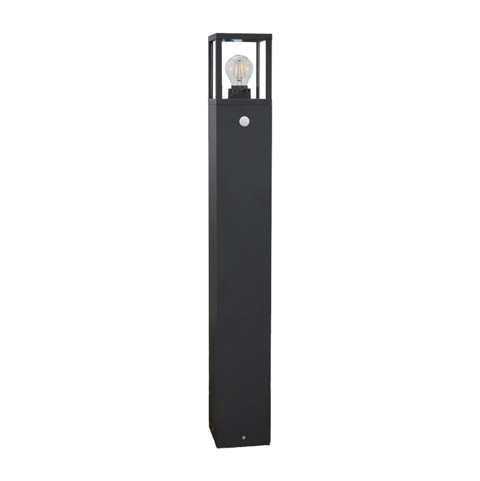 Lucande Wegeleuchte Klemens, 90 cm, Sensor, anthrazit, E27