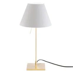 Luceplan Costanzina Tischlampe messing nebelweiß