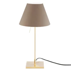 Luceplan Costanzina Tischlampe messing nougatbraun