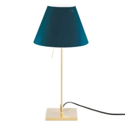 Luceplan Costanzina Tischlampe messing petrolblau