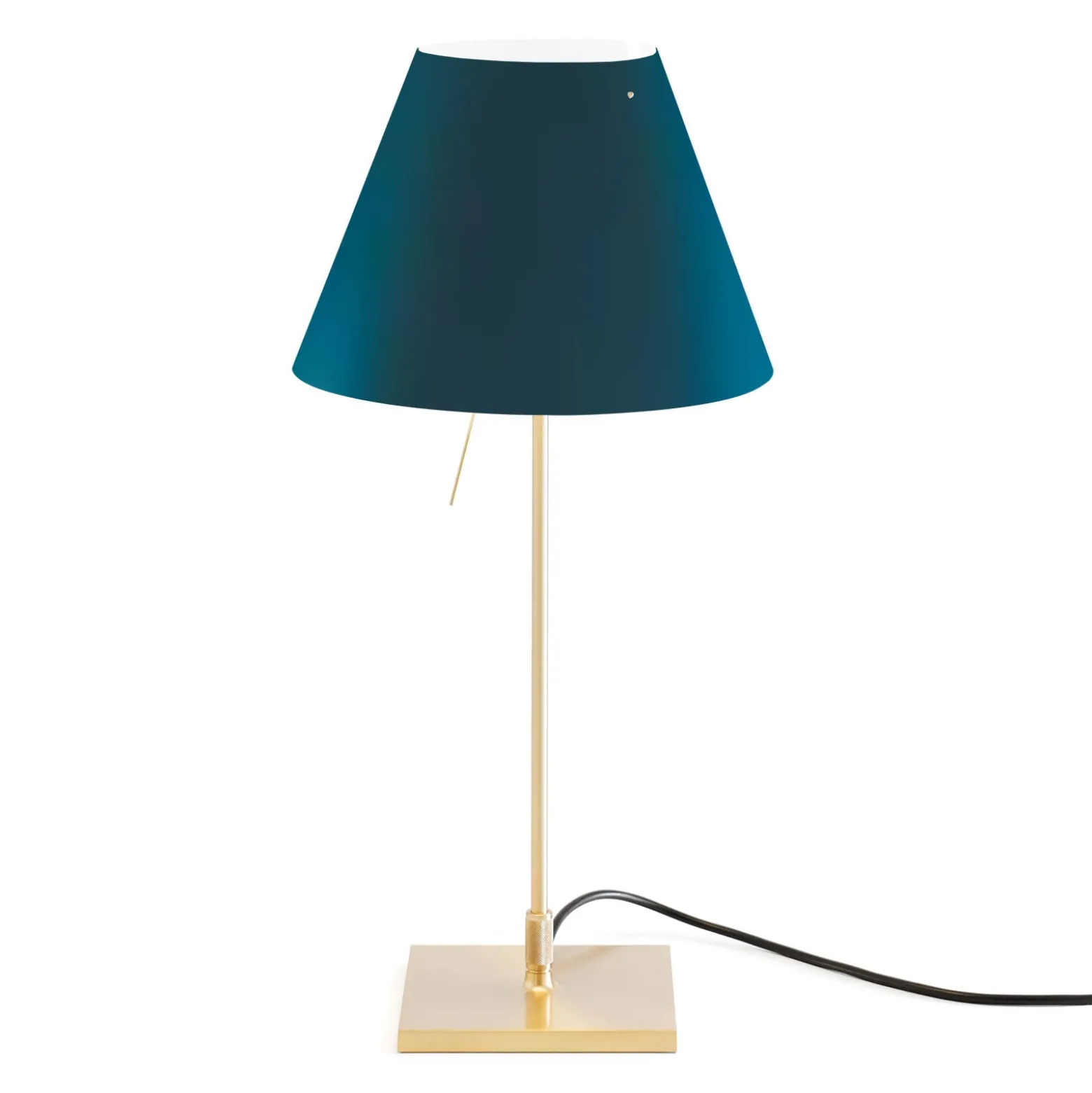 Luceplan Costanzina Tischlampe messing petrolblau