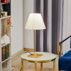Luceplan Costanzina Tischlampe messing weiß