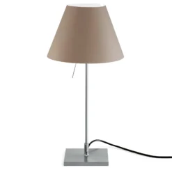 Luceplan Costanzina Tischleuchte alu, nougatbraun