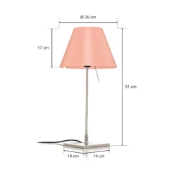 Luceplan Costanzina Tischleuchte alu, rosa