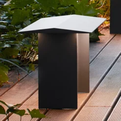 Luceplan Fienile LED-Sockelleuchte 32cm dunkelgrau