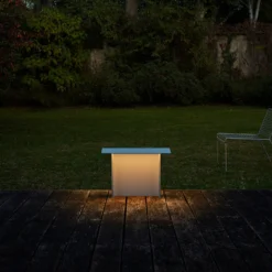 Luceplan Fienile LED-Sockelleuchte 32cm hellgrau