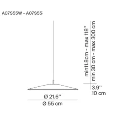 Luceplan Koinè LED-Hängeleuchte 927 Ø55cm blau