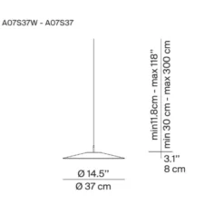 Luceplan Koinè LED-Hängeleuchte 927 Ø37cm blau