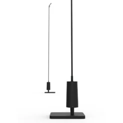Luceplan LED-Wegelampe Flia, 180cm hoch, schwarz, Kunststoff