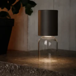 Luceplan Nui Mini Tischlampe mit Akku IP54, greige