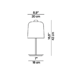Luceplan Zile Tischlampe schwarz matt, Höhe 42 cm