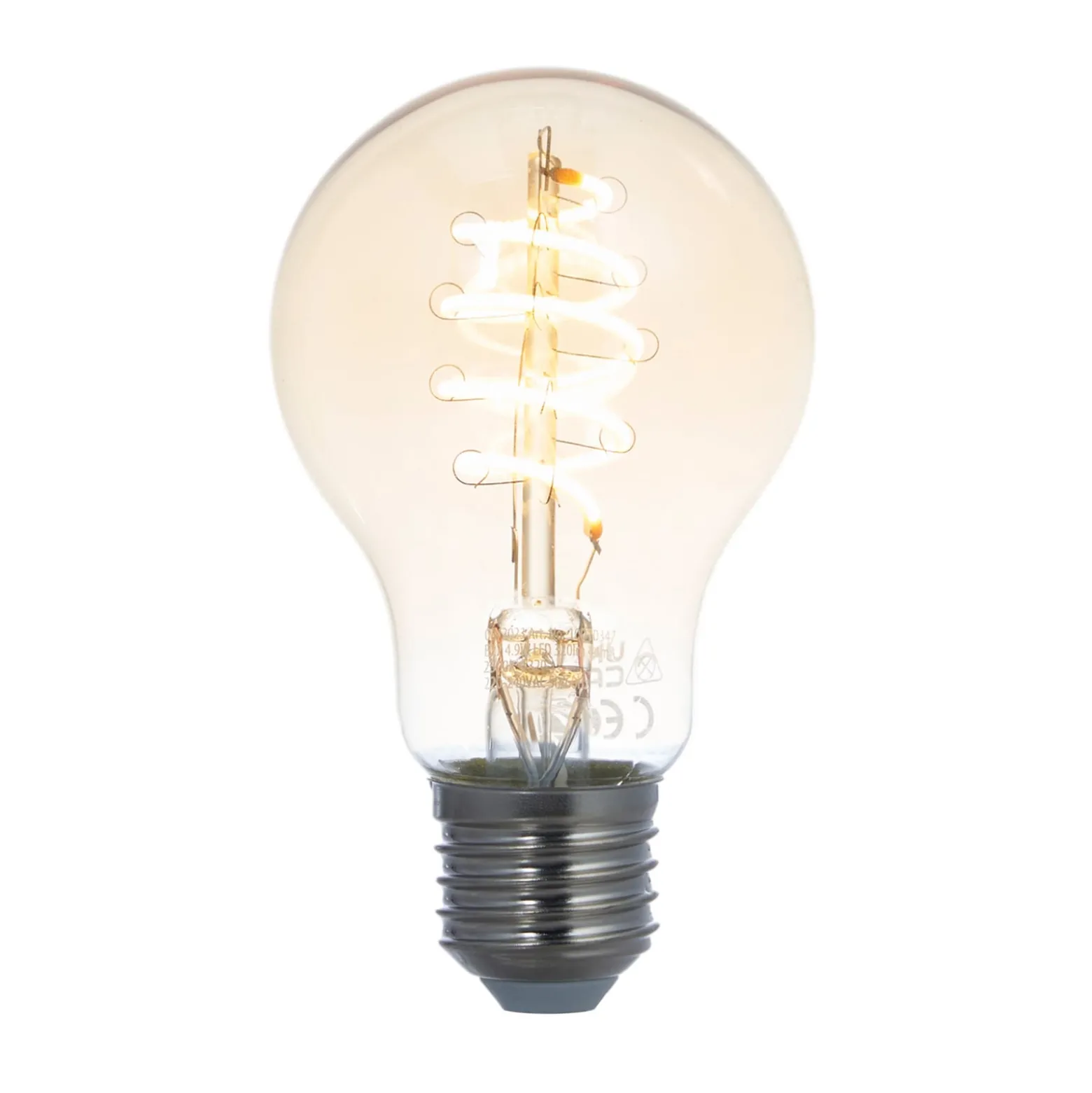 LUUMR LED-Leuchtmittel, E27 A60 4,9W, smart, klar, amber