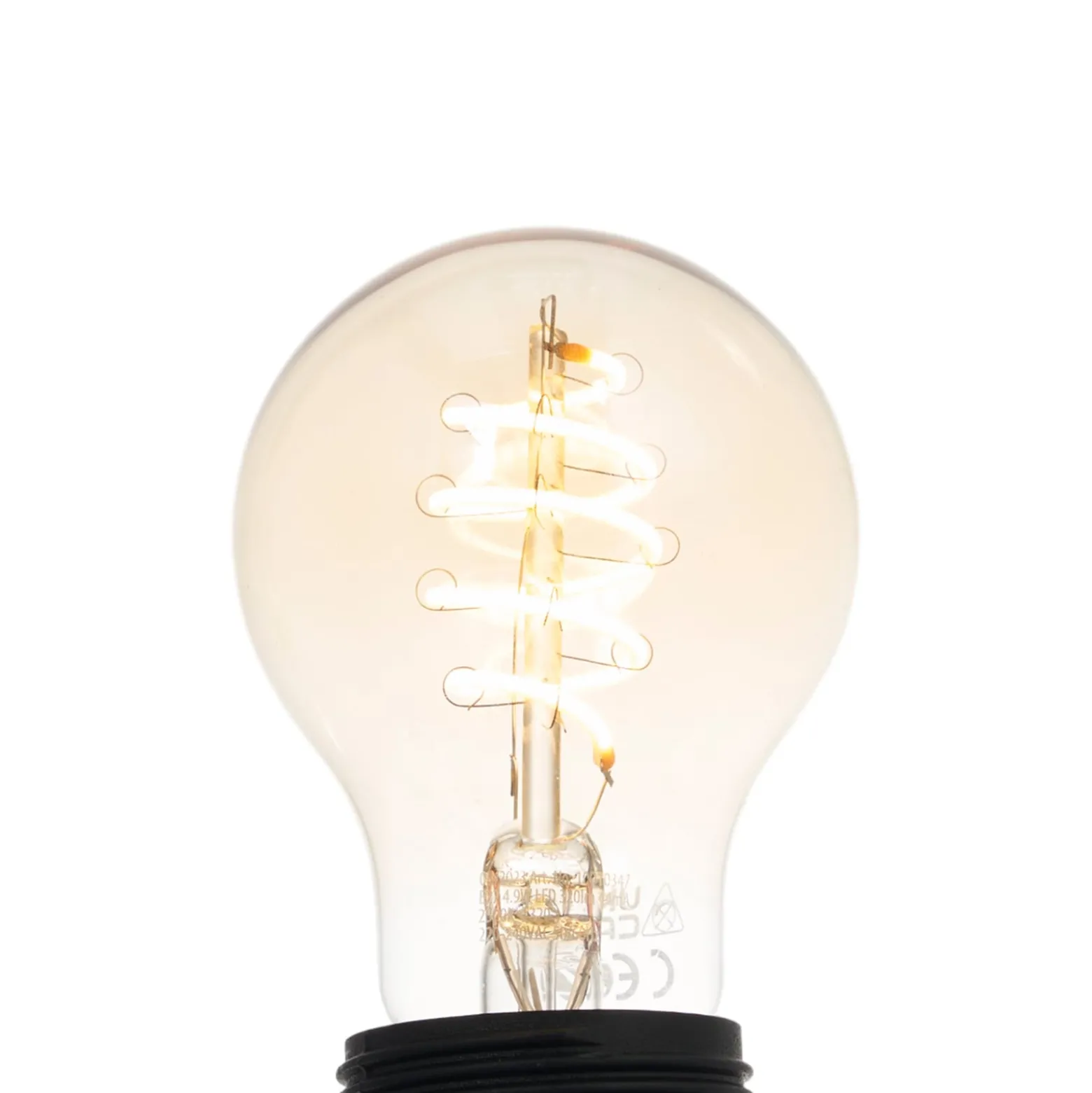 LUUMR LED-Leuchtmittel, E27 A60 4,9W, smart, klar, amber