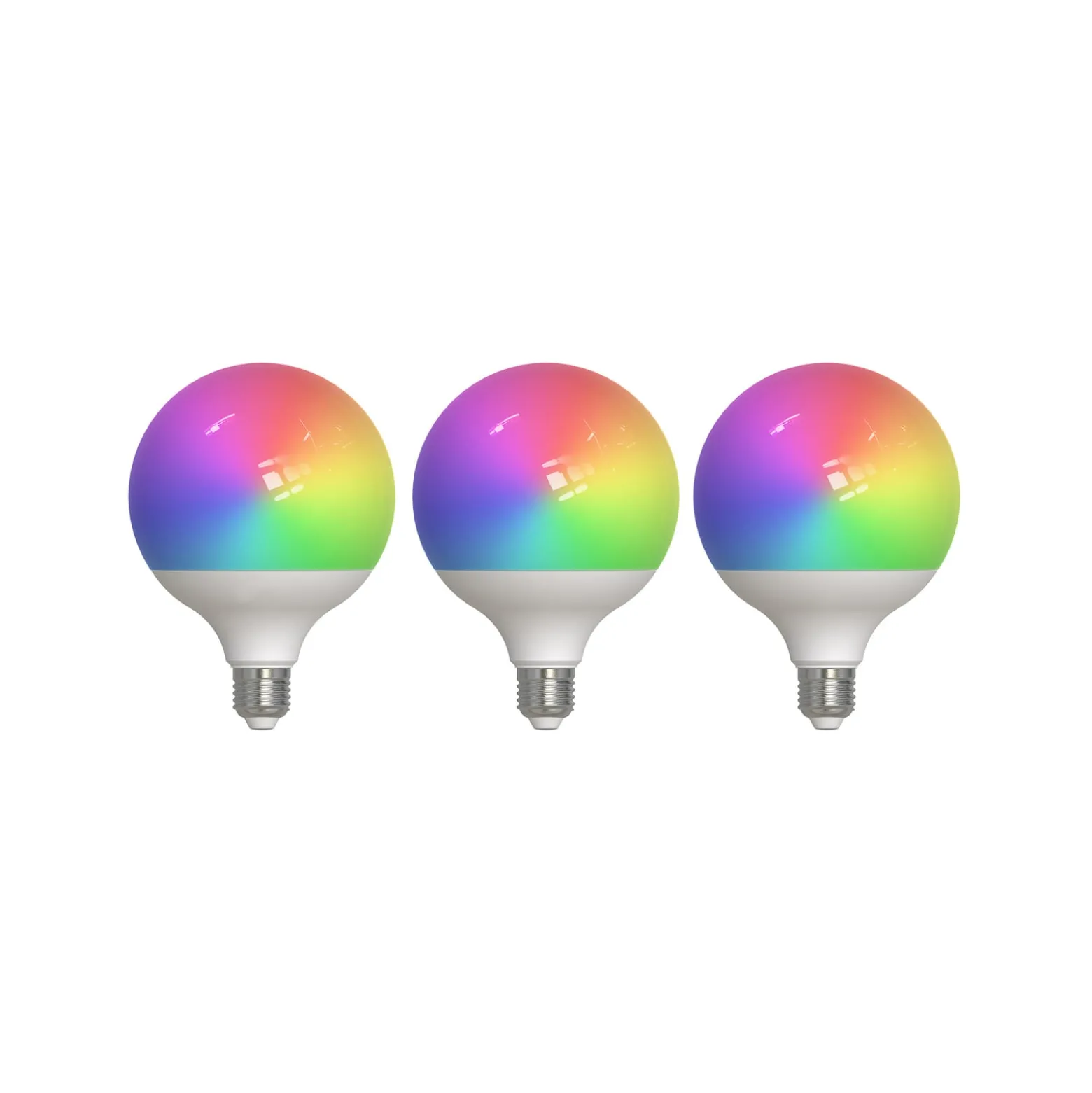 LUUMR Smart LED, 3er, E27, G125, 9W, RGBW, CCT, matt, Tuya