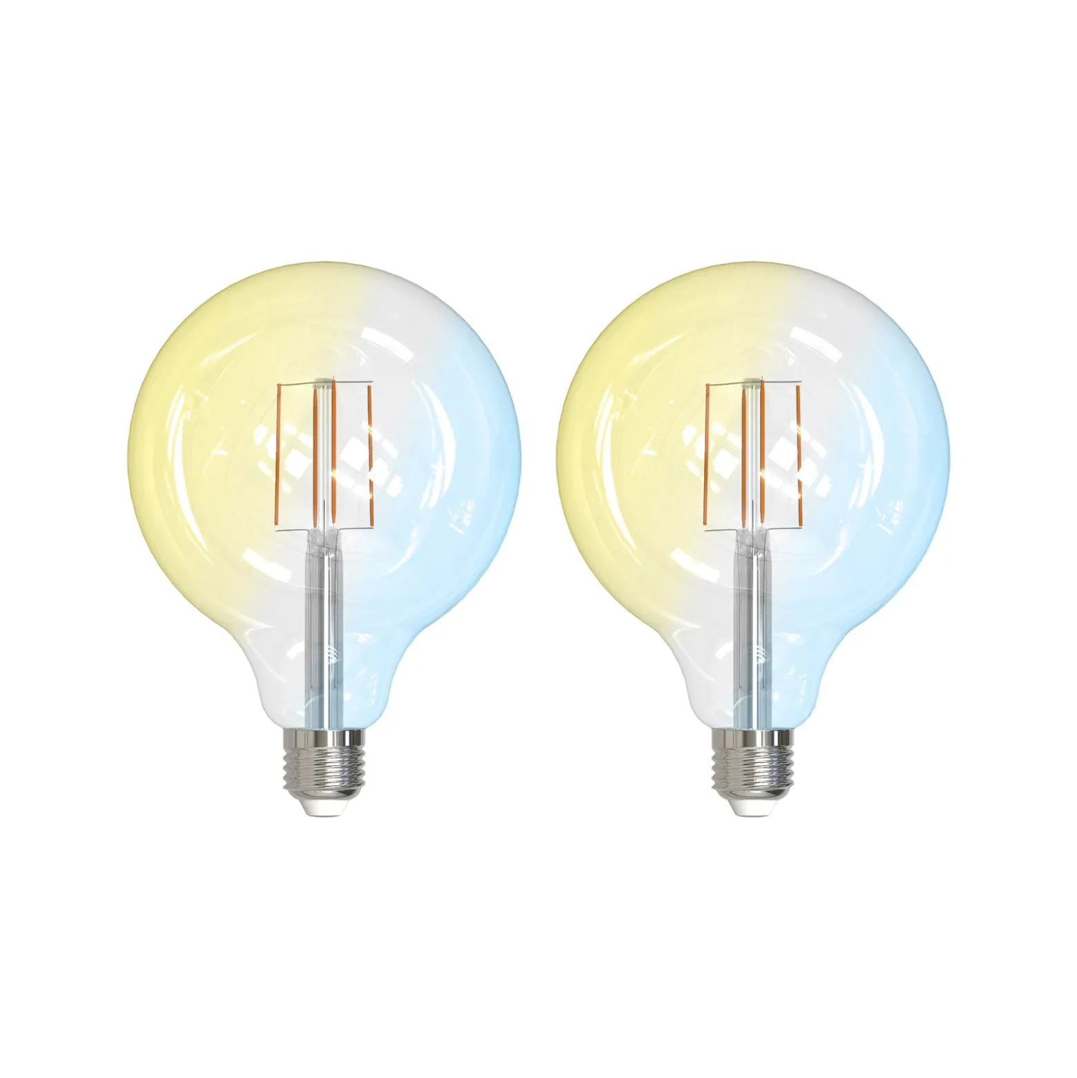 LUUMR Smart LED Filament 2er-Set E27 G125 7W klar Tuya