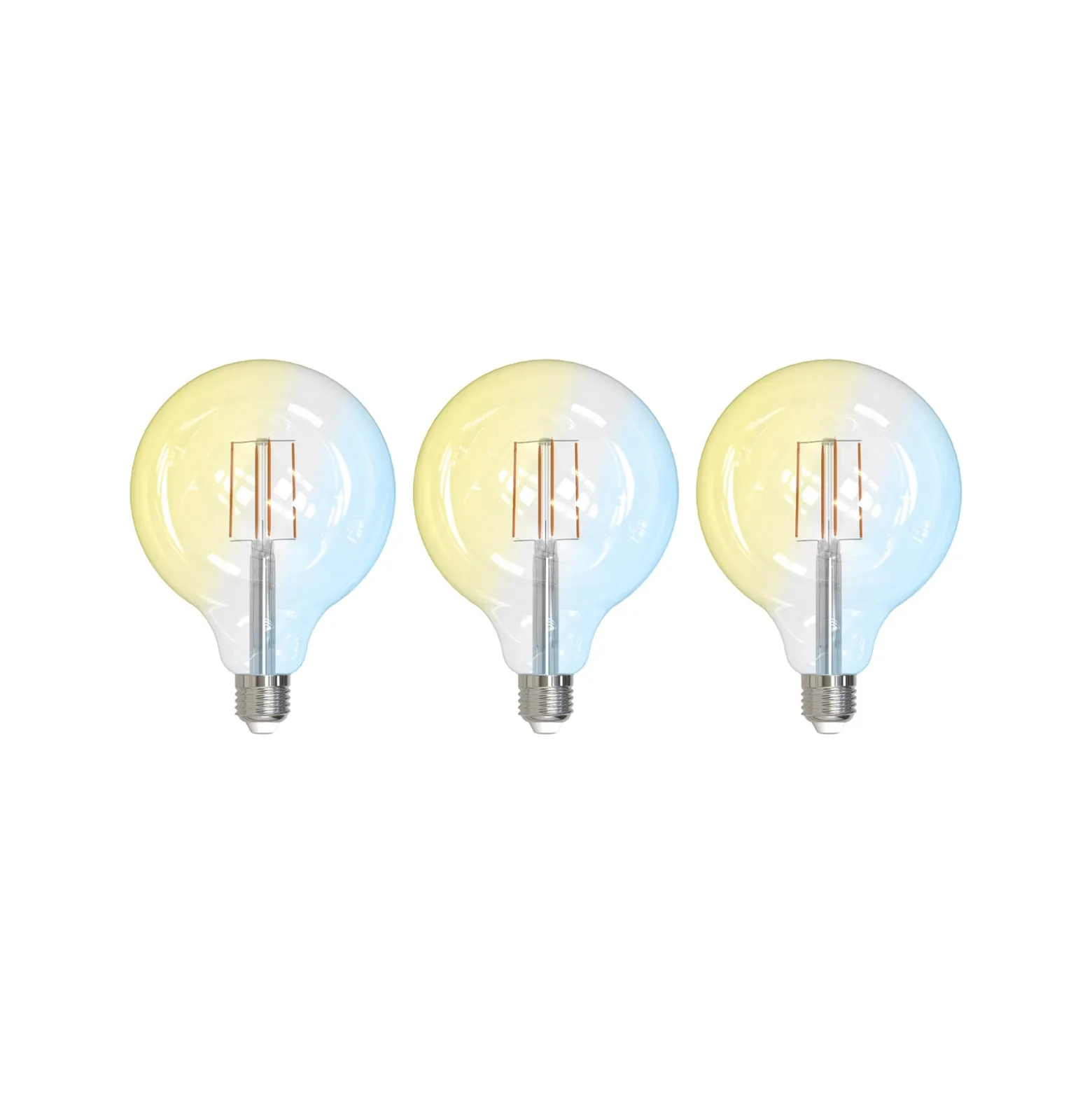 LUUMR Smart LED Filament 3er-Set E27 G125 7W klar Tuya