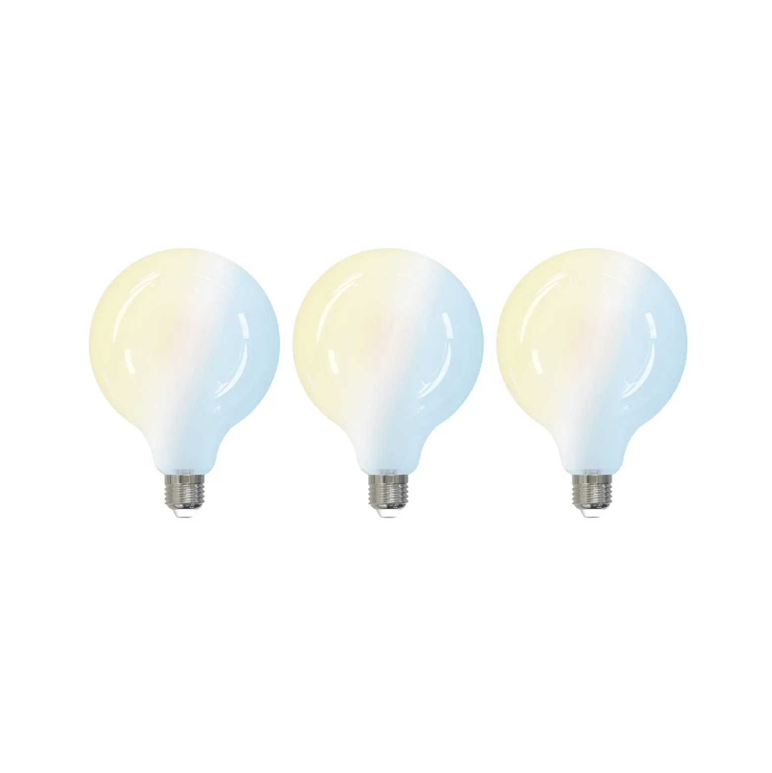 LUUMR Smart LED-Leuchtmittel 3er E27 G125 7W CCT matt Tuya