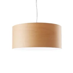 LZF LED-Hängelampe Gea, buchefarben, Ø 42 cm, Holz