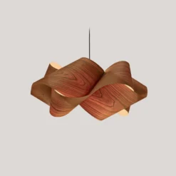 LZF Swirl Hängeleuchte, kirschbaúm natur, Ø 75 cm, Holz