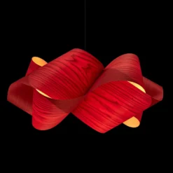 LZF Swirl Pendel, Kabel schwarz Ø 54cm rot