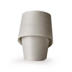 LZF Tischlampe Tiny, grau, Höhe 22 cm, Holzfurnier