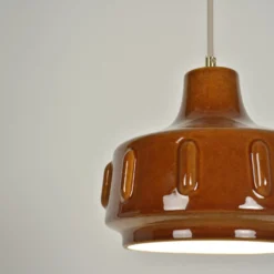 MARKET SET Pendellampe Jimmy, Ø 25 cm, braun, Keramik