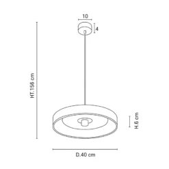 MARKET SET Portinatx Hängeleuchte Ø 40 cm weiß