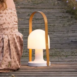 MARSET FollowMePlus Akku-Tischlampe Höhe 44cm weiß
