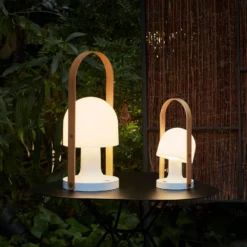 MARSET FollowMePlus Akku-Tischlampe Höhe 44cm weiß