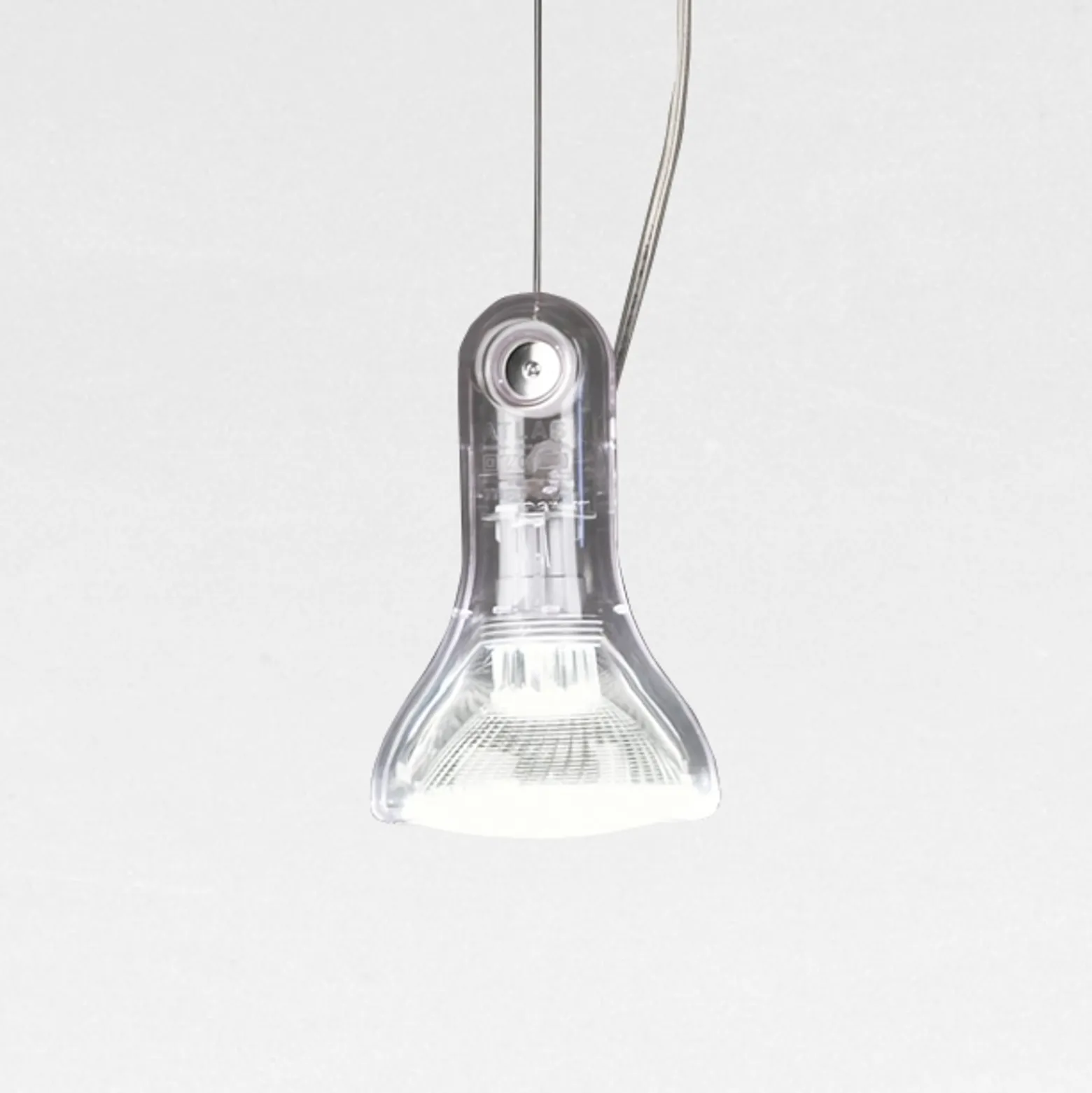 MARSET Hängeleuchte Atlas, 3.000 K, Ø 11 cm, transparent
