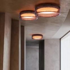 MARSET LED-Deckenlampe Ringo, Ø 90 cm, rosé, Kunststoff, CCT