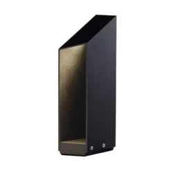 MARSET LED-Sockellampe Domus, Höhe 37 cm, schwarz, Aluminium