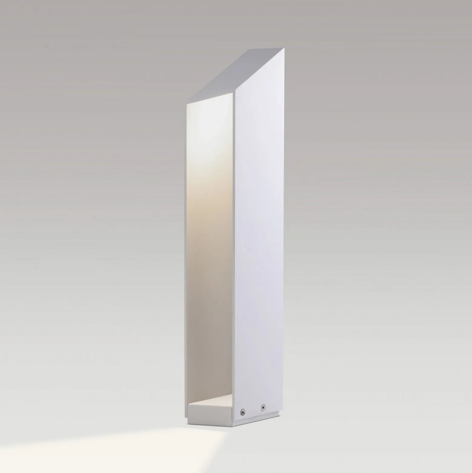 MARSET LED-Sockellampe Domus, Höhe 55 cm, weiß, Aluminium