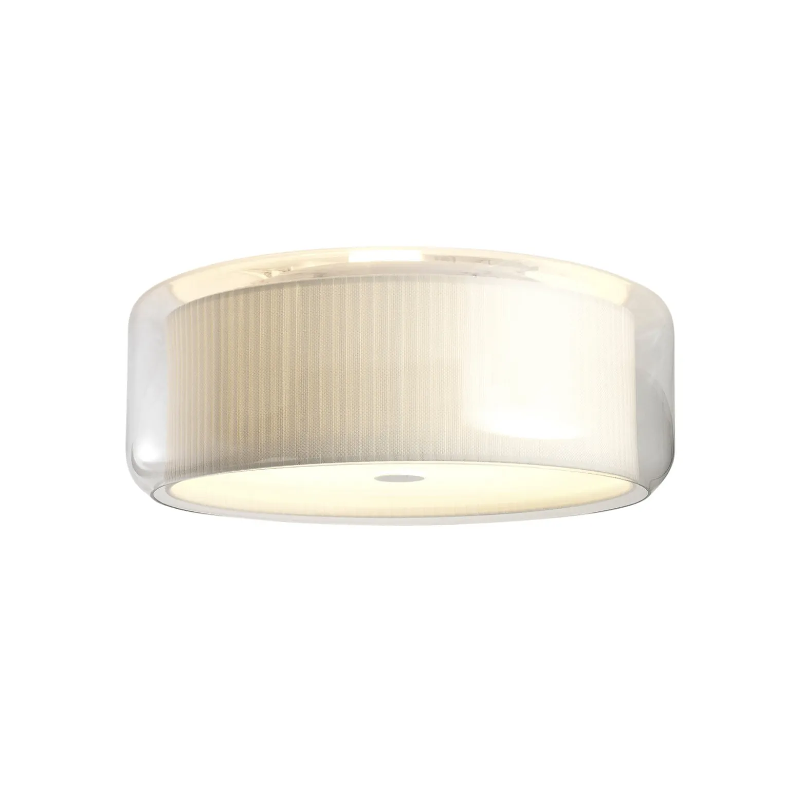 MARSET Mercer C Deckenlampe aus Glas und Baumwolle