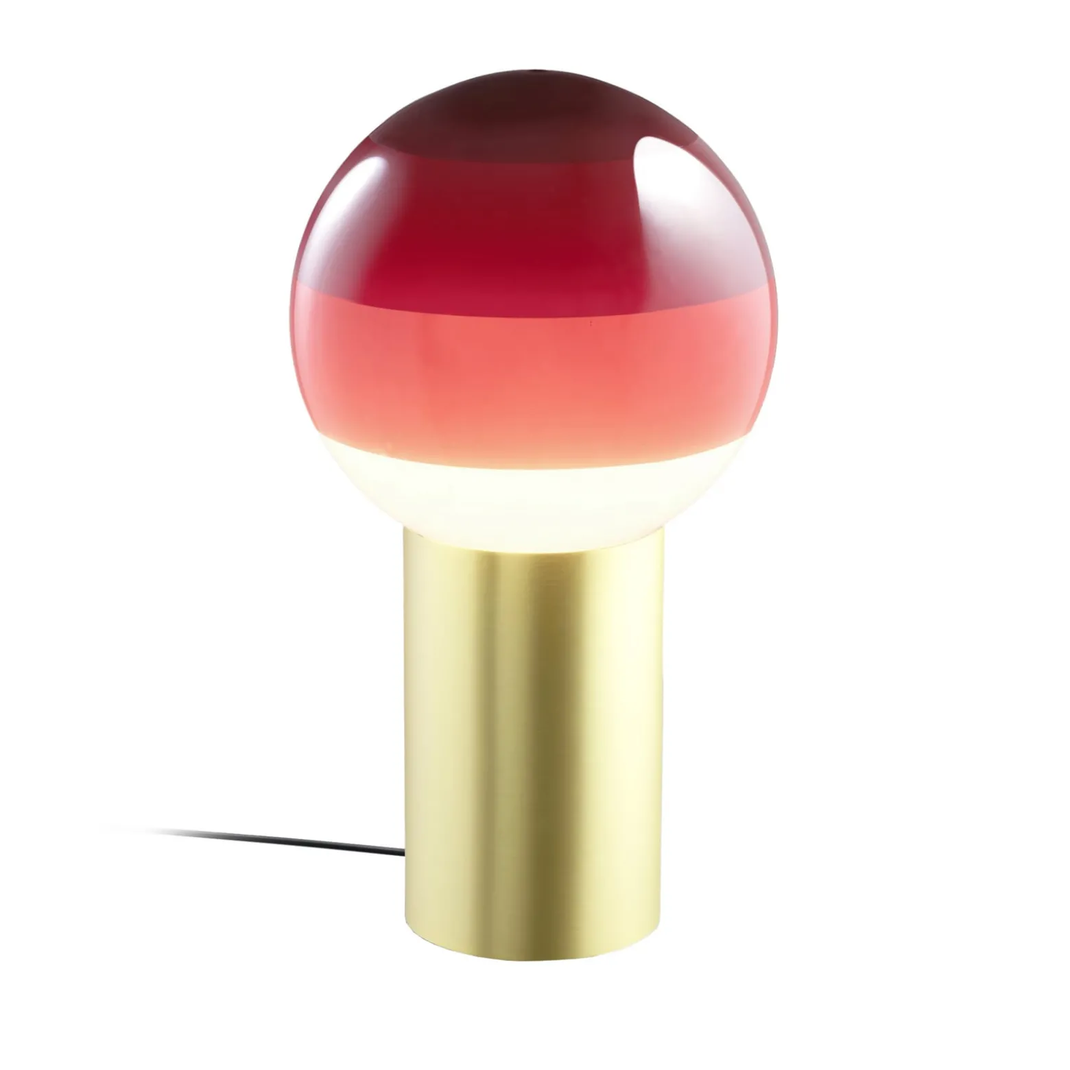MARSET Tischlampe Dipping Light, Höhe 22 cm, rot/messing