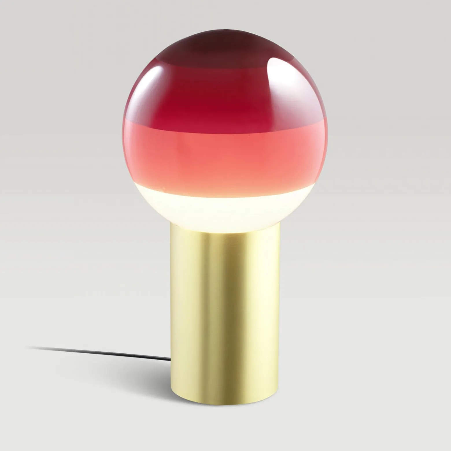 MARSET Tischlampe Dipping Light, Höhe 22 cm, rot/messing