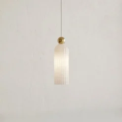 Maytoni Antic Hängeleuchte, Glasschirm in Weiß