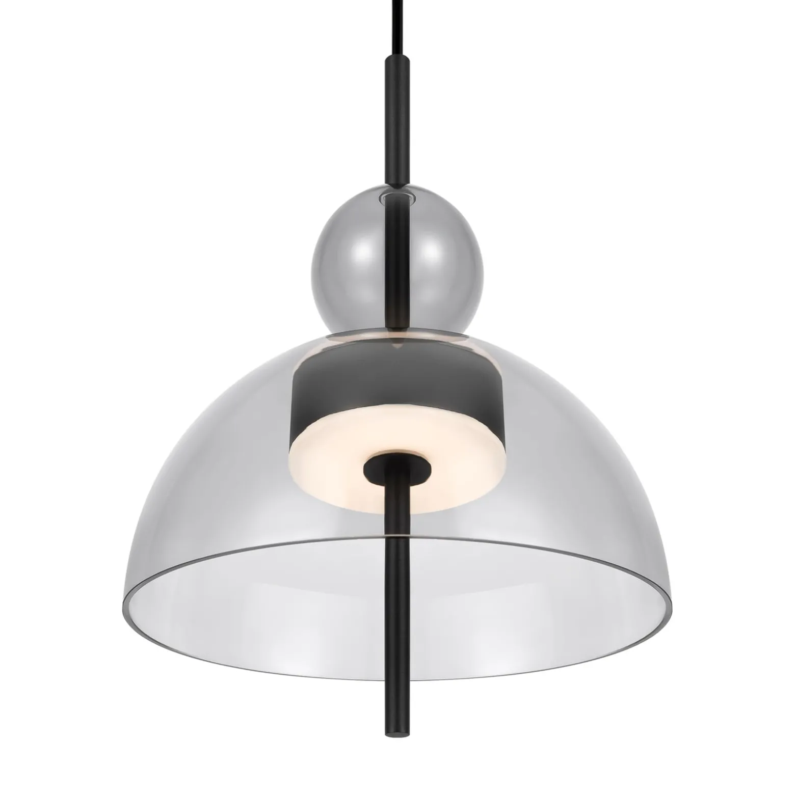 Maytoni Bangkok, Kugelform, hellgrau, Ø 25 cm, Glas