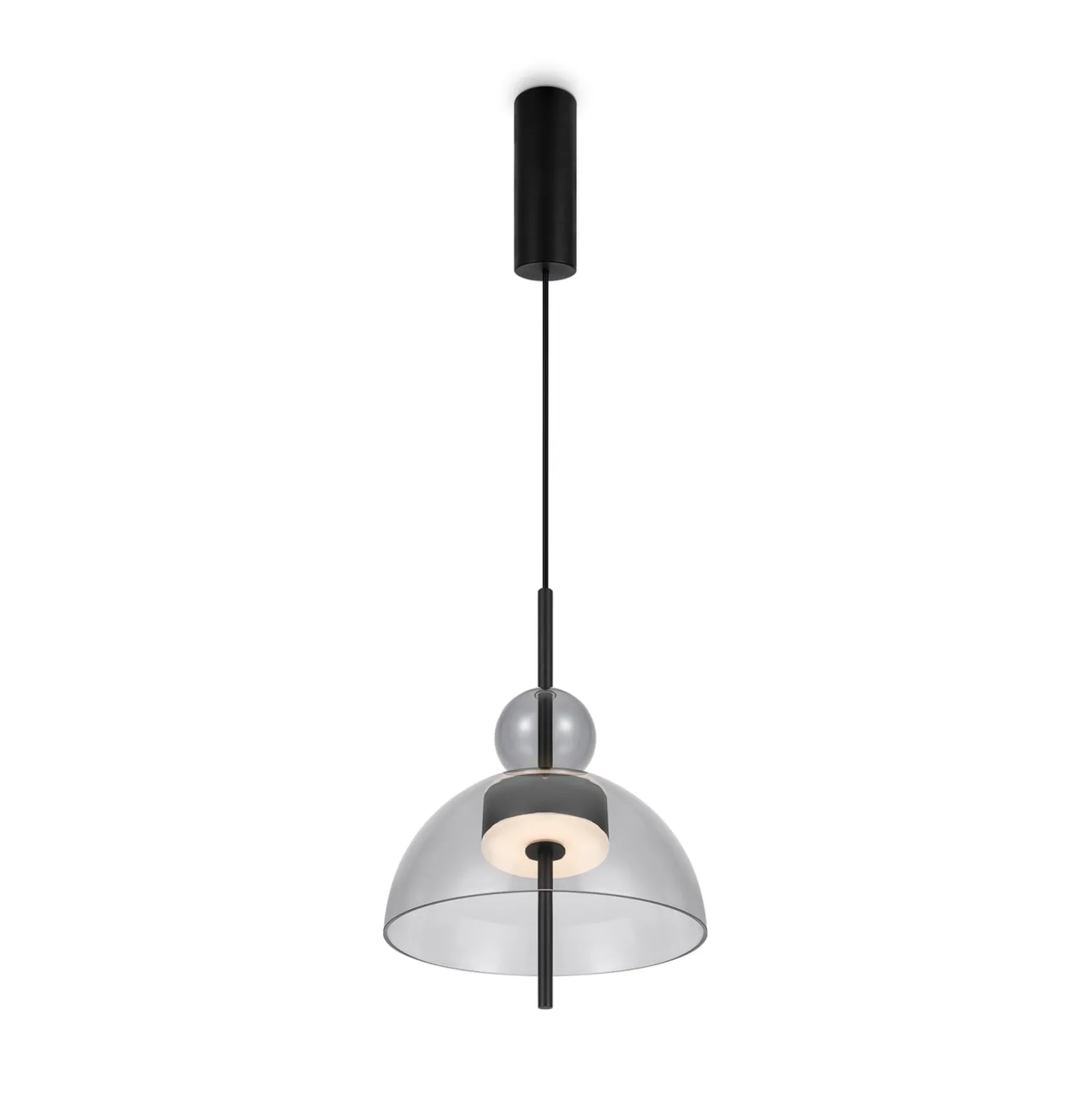 Maytoni Bangkok, Kugelform, hellgrau, Ø 25 cm, Glas