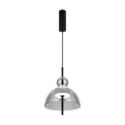 Maytoni Bangkok, Kugelform, rauchgrau, Ø 25 cm, Glas