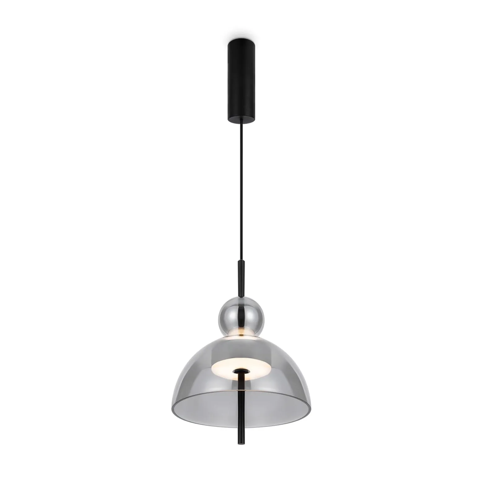 Maytoni Bangkok, Kugelform, rauchgrau, Ø 25 cm, Glas