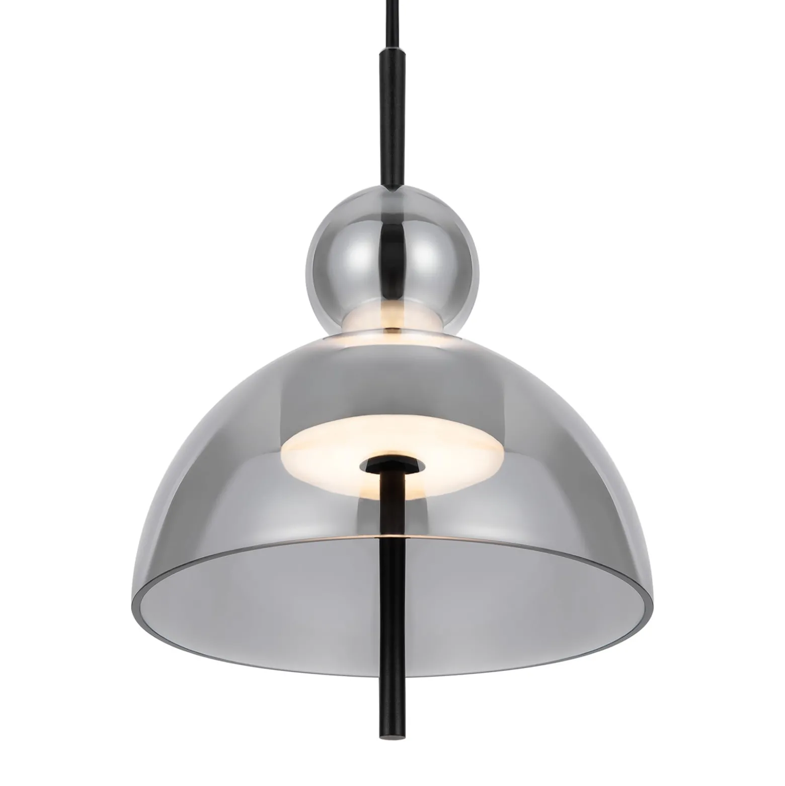 Maytoni Bangkok, Kugelform, rauchgrau, Ø 25 cm, Glas