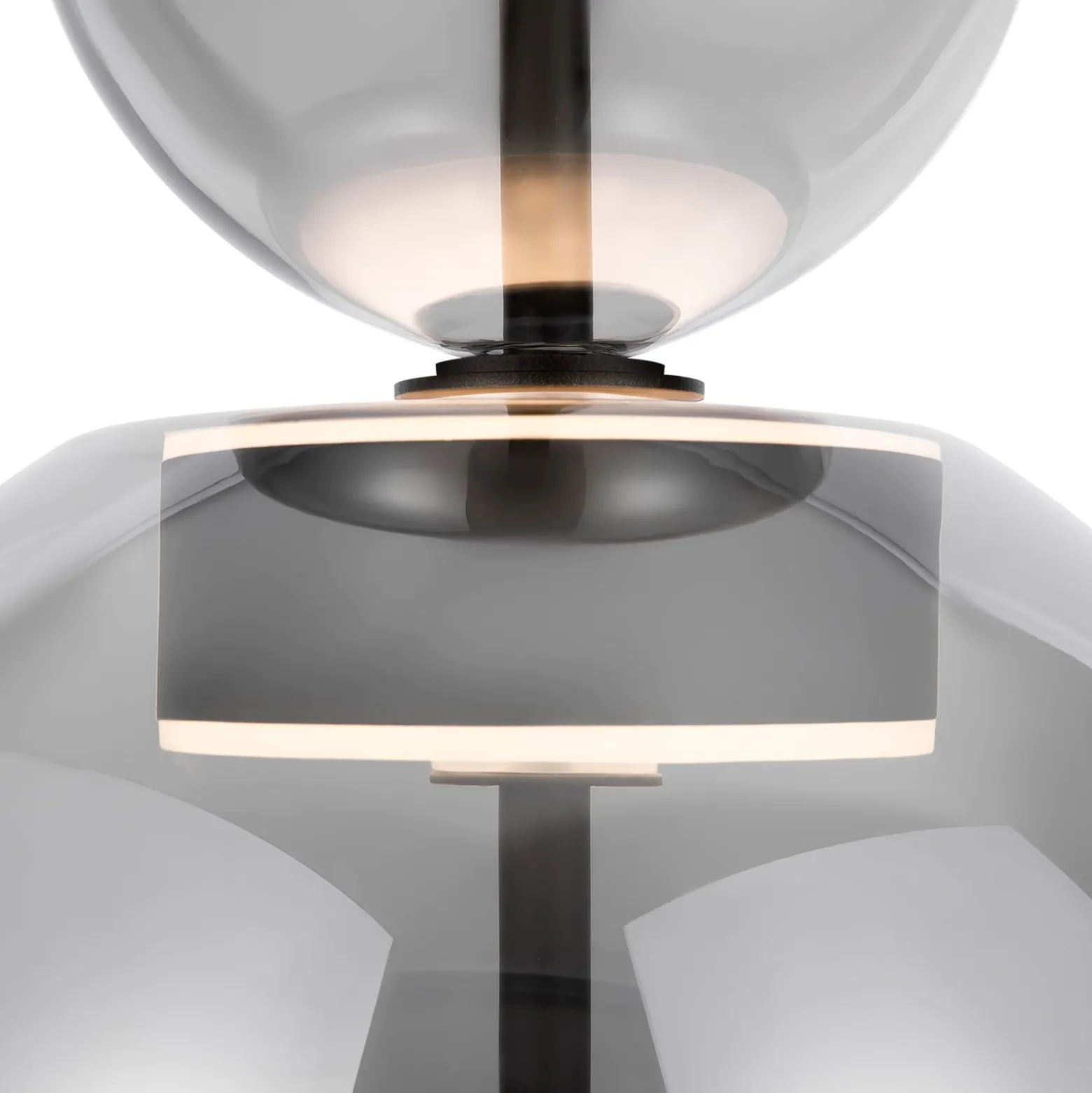 Maytoni Bangkok, Trommelform, rauchgrau, Ø 25 cm, Glas