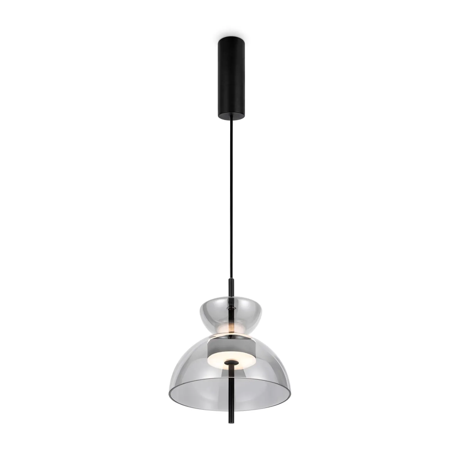 Maytoni Bangkok, Trommelform, rauchgrau, Ø 25 cm, Glas