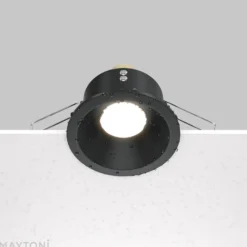 Maytoni Deckeneinbauleuchte Zoom, schwarz, Ø 8,5 cm Alu IP65