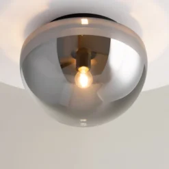 Maytoni Deckenleuchte Glassy, rauchgrau, Ø 31,5 cm, Glas