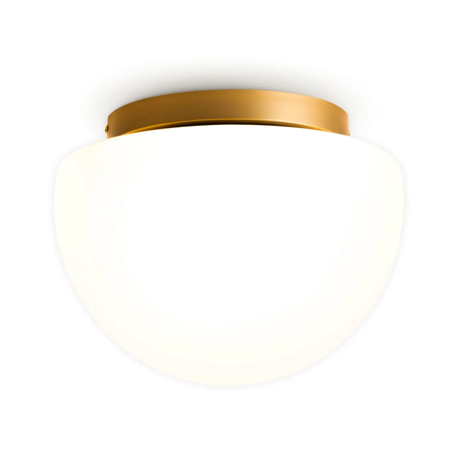 Maytoni Deckenleuchte Glassy, weiß / gold, Ø 31,5 cm, Glas
