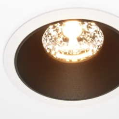 Maytoni Einbaulampe Alfa, schwarz/weiß, Ø 8,5 cm, 15 W, 36°